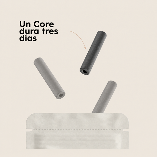 NÜV Core - vienen 3 cápsulas de sabor
